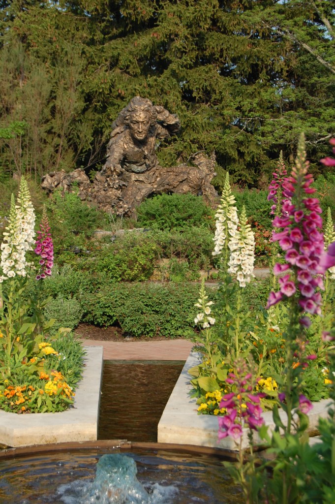 Every trip to the Chicago Botanic Garden should begin with paying homage to the statue of Linnaeus in the Heritage Garden.
