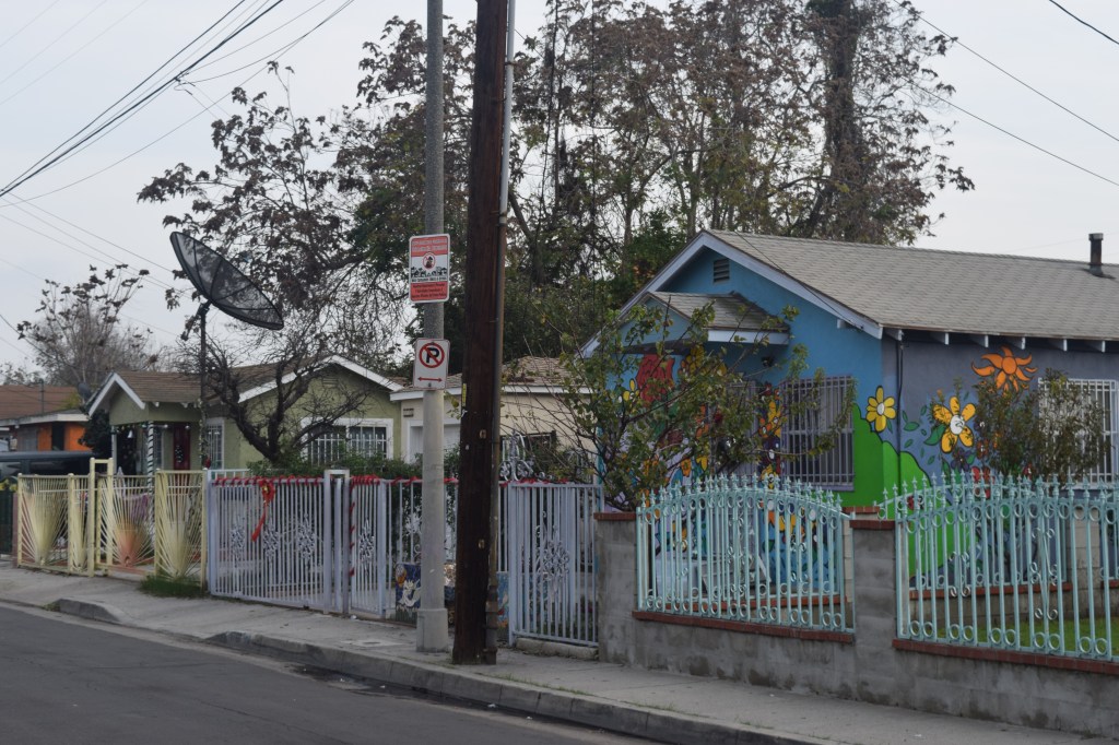 Houses across the street from the Towers.
