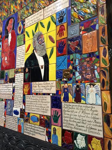 Mural in the subway on LA history