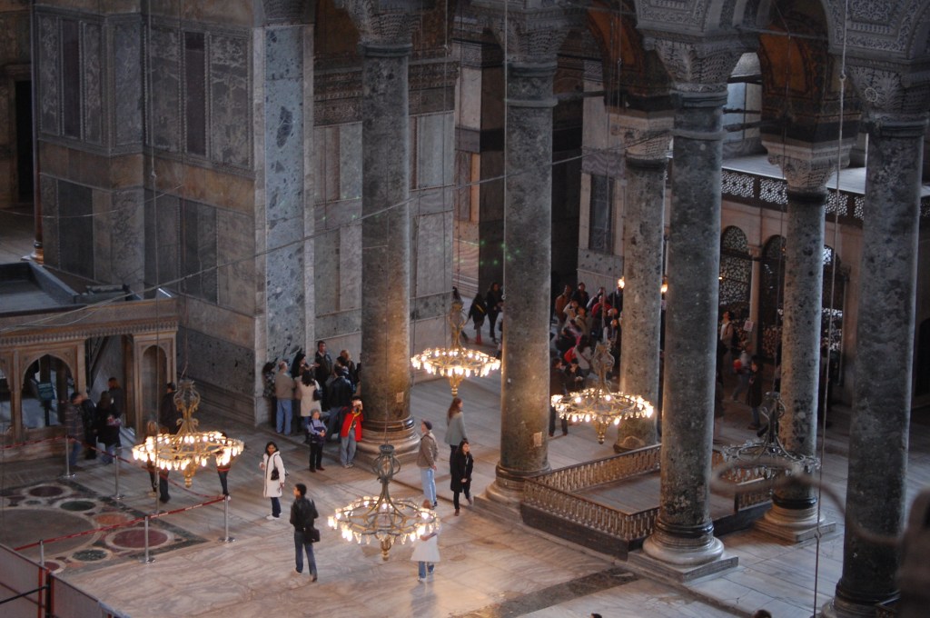 View of the inside from the upper gallery.