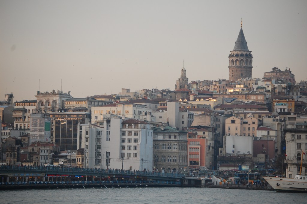 The Galata Tower from across the Golden Horn.