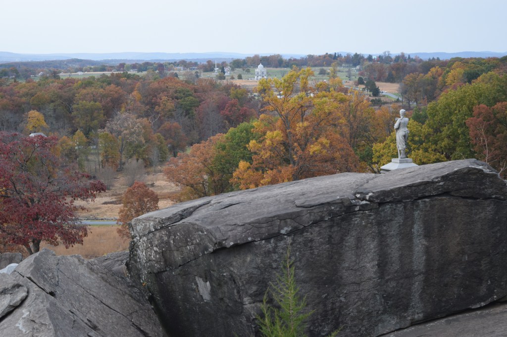 The view from Little Roundtop, at the Gettysburg battlefield.
